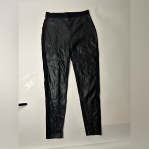 RACHEL Rachel Roy Black Faux Leather Trousers